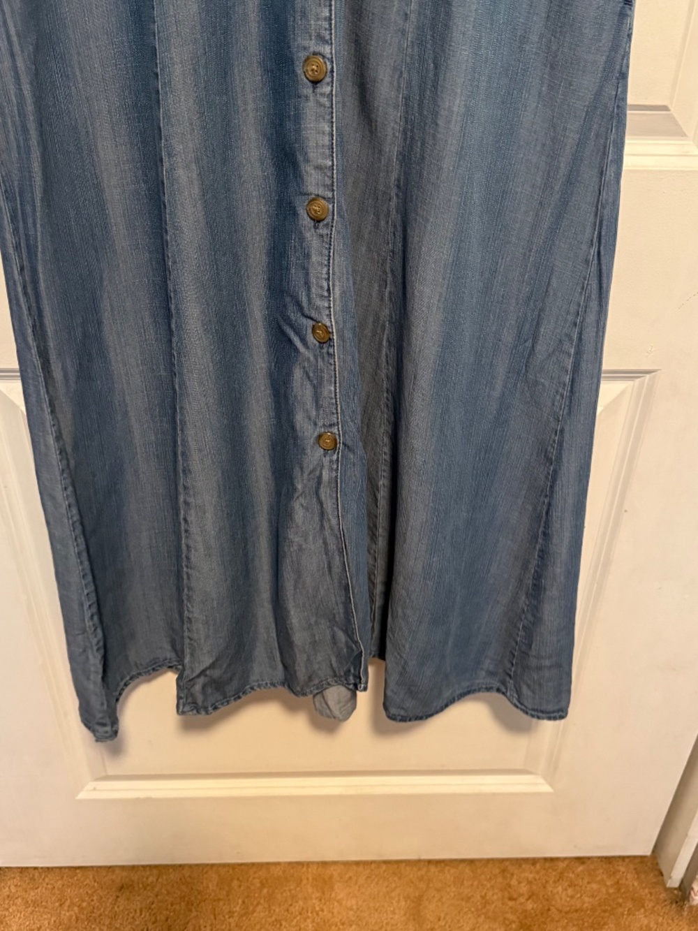 Marine Layer Camila Chambray Button Front Midi Dress Size XL - Picture 9 of 16